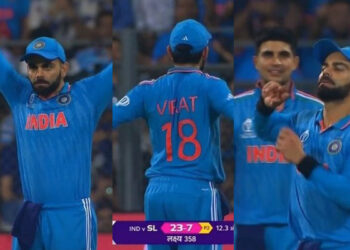 ODI World Cup: Virat Kohli mimics bowling action as Wankhede Stadium goes 'Kohli ko ball do'