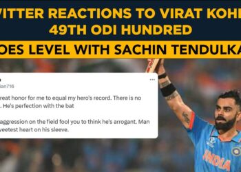 Twitter reactions to Virat Kohli’s 49th ODI century – goes level with Sachin Tendulkar