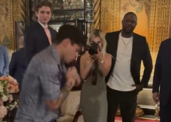 Video! Garcia Awkwardly Shadowboxes For Amused Trump