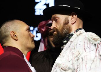 Watch Oleksandr Usyk vs Tyson Fury epic, 11-minute staredown video from ‘Reignited’ press conference