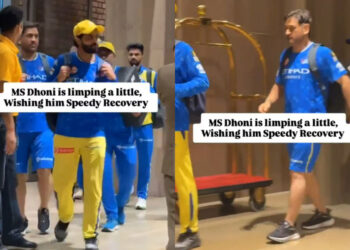 [WATCH] IPL 2025: MS Dhoni spotted limping in team hotel after match-winning knock against LSG