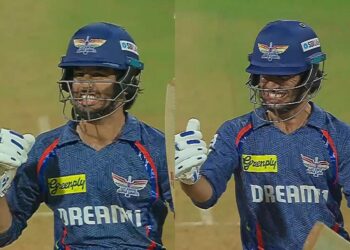 [WATCH] IPL 2025: Ravi Bishnoi brings out animated reaction after slogging Jasprit Bumrah for six