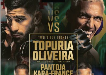 Staredowns! UFC 317 press conference face offs featuring Topuria-Oliveira, Pantoja-Kara France and more! (Video)