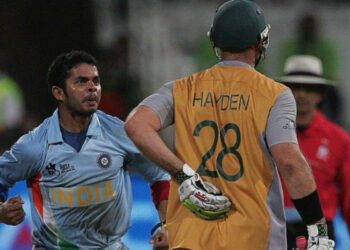 Sreesanth explains celebration behind Hayden's wicket at T20 World Cup 2007 | CricTracker
