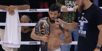 Arman Tsarukyan sleeps Muhammad Mokaev in Hype Brazil, calls out UFC BMF champ for side quest | Video