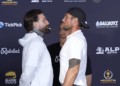 Face off! Darren Till vs. Aaron Chalmers staredown video from BKFC 90 press conference