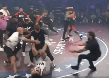 Highlights! Wild brawl breaks out after Khamzat Chimaev pins Dillon Danis in less than a minute at RAF 10