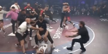 Highlights! Wild brawl breaks out after Khamzat Chimaev pins Dillon Danis in less than a minute at RAF 10