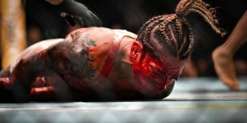 One fighter transported to hospital following bloody UFC Paris beating