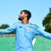 Shahbaz Ahmed reacts after his 121 helps Bengal beat Kerala by 287 runs