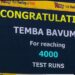 Temba Bavuma becomes 11th South African to reach 4,000 runs in Test cricket